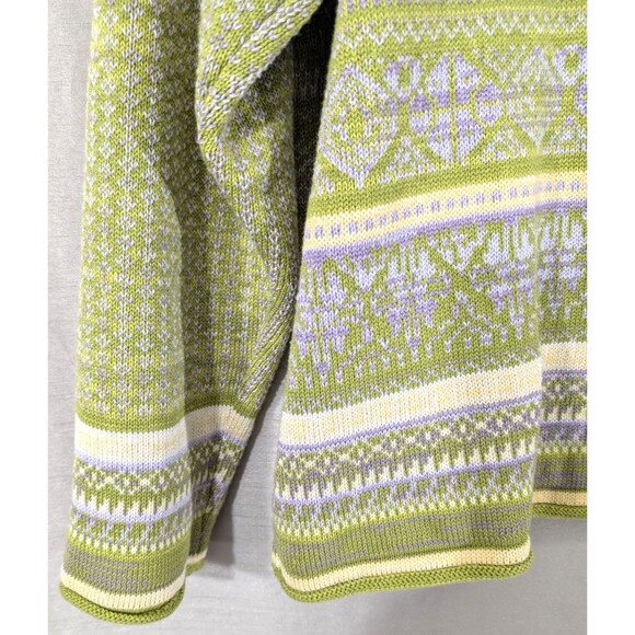 Norton Mcnaughton Women XL Scandanavian Print Ski Sweater Cotton Blend Bohemian - Picture 13 of 15